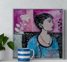 Es fängt bei uns Zuhause an / 40x40 cm / gerahmt