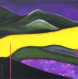 Blütenfelder / 50x50 cm / gerahmt