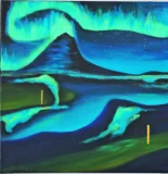 Nordlichter / 50x50 cm / gerahmt