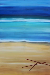 Strandgut / 70x100 cm / gerahmt