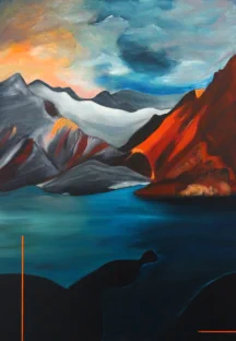 Kühle Küste / 70x100 cm / gerahmt